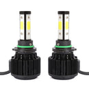 2 PCS X6 9006 36W 3600LM 6500K 4 COB LED Car Headlight Lamps, DC 9-32V White Light(Black)