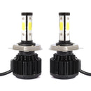 2 PCS X6 H4 36W 3600LM 6500K 4 COB LED Car Headlight Lamps DC 9-32V White Light(Black)