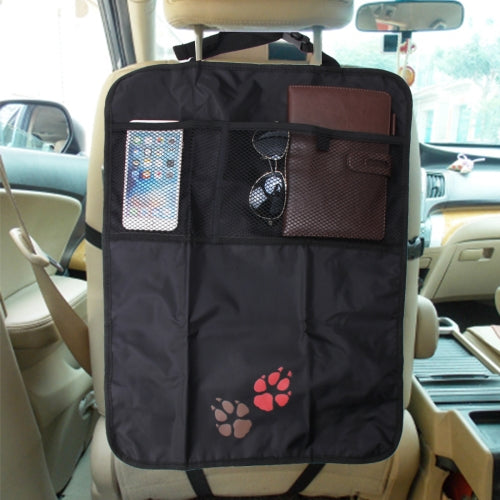 Oxford Cloth Car Rear Seat Protection Anti - kick Pad Children Car Seat Back Dust Protective Car Seat Back Anti-kick Pad with Storage Bags