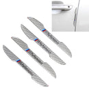 4 PCS Universal Car Door Anti-collision Strip Protection Guards Carbon Fiber Trims Stickers (White)