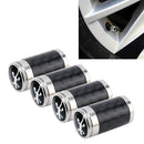 4 PCS Carbon Fiber Gas Cap Mouthpiece Cover Gas Cap Tire Cap Car Motor Bicycle Tire Valve Caps