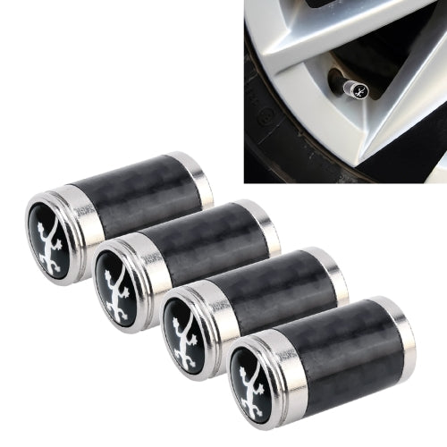 4 PCS Carbon Fiber Gas Cap Mouthpiece Cover Gas Cap Tire Cap Car Motor Bicycle Tire Valve Caps