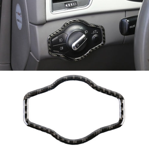 Car Carbon Fiber Headlight Switch Button Decorative Sticker for Audi A4L / A5 / Q5