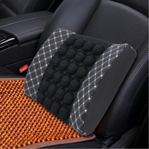 Four Season Chemical Fiber Wrapping Lumbar Seat Relaxation Waist Support Cushion for Car Office Family (White)