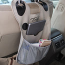 Cartoon Style Car Seat Back Organizer Car Seat Hanging Bag Storage for Snacks Drinks Books ipad and Phone(Khaki)