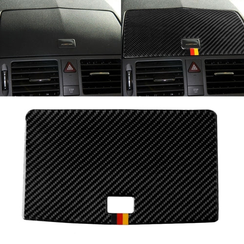 Car German Flag Carbon Fiber Console Navigation Panel Decorative Sticker for Mercedes-Benz W204 C Class 2007-2010