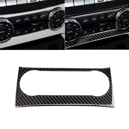 Car Carbon Fiber Air Conditioning Knob Control Panel Decorative Sticker for Mercedes-Benz W204 C Class 2011-2013