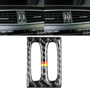 Car German Flag Carbon Fiber Intermediate Air Outlet Panel Decorative Sticker for Mercedes-Benz W204 2011-2013
