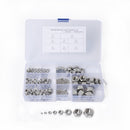 185 PCS Car 304 Stainless Steel Hexagon Socket Screws Assortment Kit M2-M12
