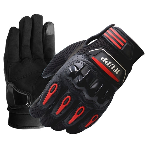 WUPP Motorcycle Gloves Touch Screen Waterproof Breathable Wearable Anti-skid Resistance Summer Winter Full-Finger Protective Gloves, Size: XL