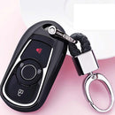 Electroplating TPU Single-shell Car Key Case with Key Ring for BUICK Hideo / VERANO / Regal / Lacrosse / Excelle / ENVISION (Black)