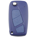 For FIAT Car Keys Replacement 3 Buttons Car Key Case with Side Battery Holder (Blue)