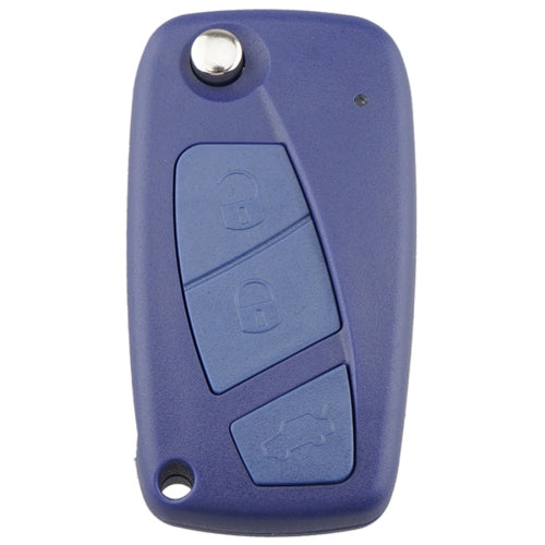 For FIAT Car Keys Replacement 3 Buttons Car Key Case with Side Battery Holder (Blue)