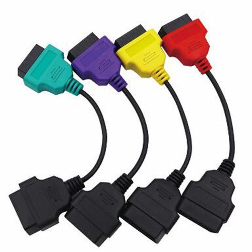 4-color ECU Scan Adapter Cable Bundle Cable Ecu Connect Cable Diagnostic Cable for Fiat