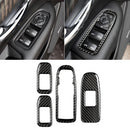 Car Carbon Fiber Door Window Lift Panel Decorative Sticker for Cadillac XT5 2016-2017