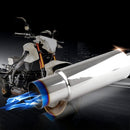 Universal Car / Motorcycles Styling Stainless Steel Exhaust Pipe Spitfire Blue Light Decoration Flaming Muffler Tail Muffler Tip Pipe