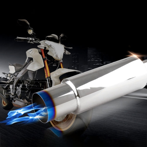 Universal Car / Motorcycles Styling Stainless Steel Exhaust Pipe Spitfire Blue Light Decoration Flaming Muffler Tail Muffler Tip Pipe