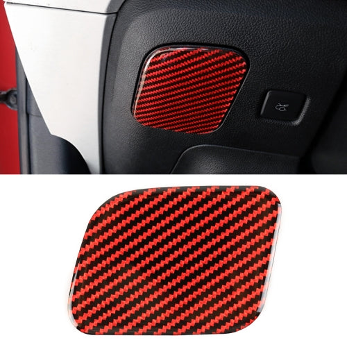 Car Carbon Fiber Main Driving Seat Storage Box Decorative Sticker for Ford Mustang