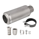 MB-TP122-S 51mm SC Large Displacement Muffler Exhaust Pipe for Kawasaki(Silver)