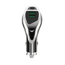 WLX-K1 QC3.0 Dual USB + Type-C Triple Car Charger (Silver)