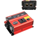 300W DC 24V to AC 220V Car Multi-functional Pure Sine Wave Power Inverter, Random Color Delivery