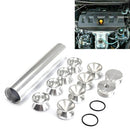 8 PCS 5/8-24 inch Car Fuel Filter Cap Interior Accessories Automobiles Fuel Filters for Napa 4003 WIX 24003 (Silver)