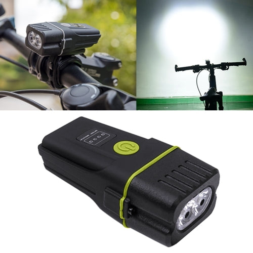 Mountain Bike Light Headlights Super Bright Rechargeable Flashlight Night Riding Equipment (Green)