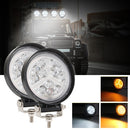 2 PCS 4 inch Round 3-line Herringbone DC10-30V / 15W / 6000K / 3000K / 1050LM Car Headlights Projector Lens Work Light