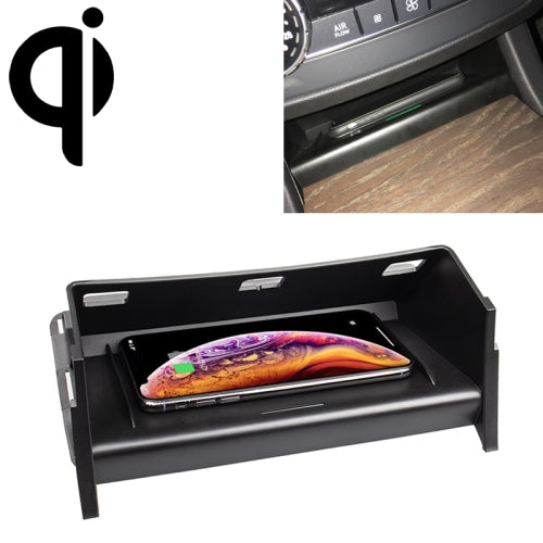 Car Qi Standard Wireless Charger 10W Quick Charging for Mercedes-Benz GLE / GLS 2015-2019, Left Driving