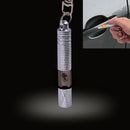 Car Copper LED Neon Lamp Anti-static Keychain Static Elimination Rod (Black)