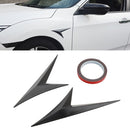 Modified Fender Side Wing Sticker Blade Side Shark Gill Car Body Decorative Sticker for Honda 10th Generation Civic, Bright Black