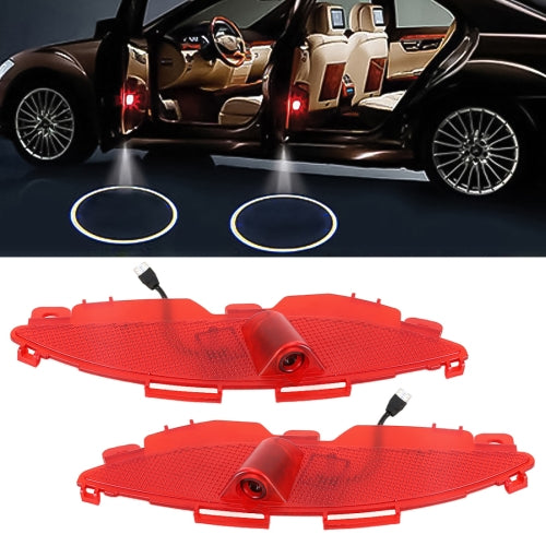 2 PCS DC12V 2W Car Door Logo Light Brand Shadow Lights Courtesy Lamp for Hyundai New SantaFe 2013-2015