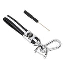 Car Leather + Metal Keychain