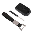 Car Flocking Plastic Knife-shaped Key Protective Cover Four Button with Start Button for Honda(Black)