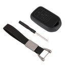 Car Flocking Plastic Knife-shaped Key Protective Cover Fives Buttons for Honda (Black)