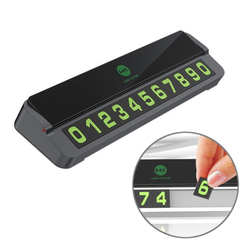 WK WT-SP06 Hidden Sunscreen High Temperature Aluminum AlloyTemporary Parking Card Car Sticker (Black)