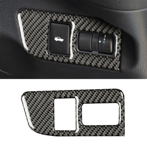 Car Carbon Fiber Trunk Switch Decorative Sticker for Subaru BRZ / Toyota 86 2013-2017, Right Drive (Black)