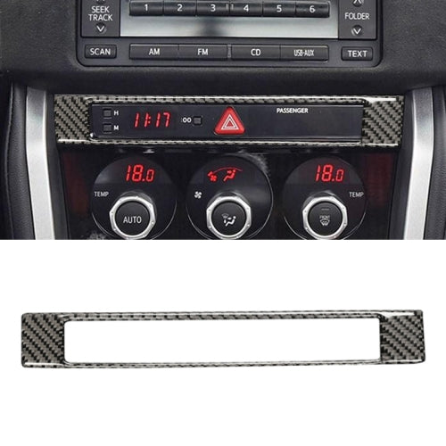 Car Carbon Fiber Central Control Clock Decorative Sticker for Subaru BRZ / Toyota 86 2013-2017, Left and Right Drive Universal(Black)