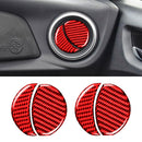 Car Carbon Fiber Central Control Air Outlet Decorative Sticker for Subaru BRZ / Toyota 86 2013-2020, Left and Right Drive Universal(Red)