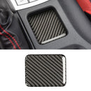 Car Carbon Fiber Seat Heating Panel Decorative Sticker for Subaru BRZ / Toyota 86 2013-2019, Left and Right Drive Universal without Hole (Black)