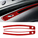 Car Carbon Fiber Central Control Instrument Air Outlet Decorative Sticker for Subaru BRZ / Toyota 86 2013-2020, Left and Right Drive Universal (Red)