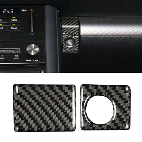 Car Carbon Fiber Storage Box Switch Decorative Sticker for Lexus IS250 2013-, Left Drive