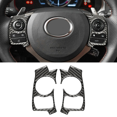 Car Carbon Fiber Steering Wheel Button Decorative Sticker for Lexus IS250 NX200 200t 300h 13-, Left Drive B Style