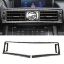 Car Carbon Fiber Central Control Air Outlet Decorative Sticker for Lexus IS250 2013-, Left Drive