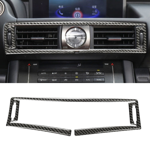Car Carbon Fiber Central Control Air Outlet Decorative Sticker for Lexus IS250 2013-, Left Drive