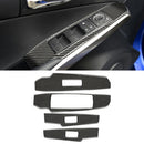 Car Carbon Fiber Window Glass Lifting Panel Button Decorative Sticker for Lexus IS250 2013-, Left Drive B Style
