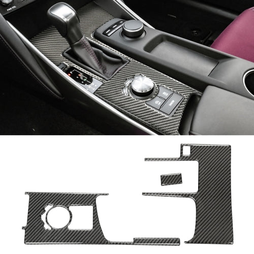 Car Carbon Fiber Gear Position Panel Decorative Sticker for Lexus IS250 2013-, Left Drive B Style