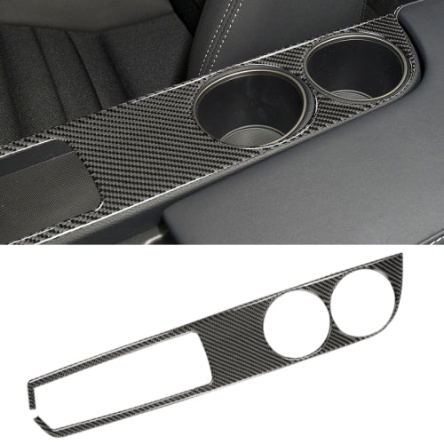 Car Carbon Fiber Water Cup Holder Panel Decorative Sticker for Lexus IS250 2013-, Left Drive