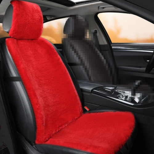 Car Winter Plush Front Seat Cushion (Red)