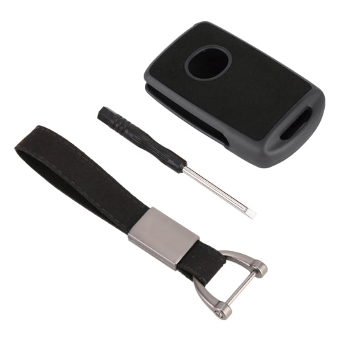 Car Square Flocking Plastic Key Protective Cover for Cadillac(Black)
